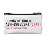 Donna M Jones Ash~Crescent   Cosmetic Bag