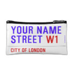 Your Name Street  Cosmetic Bag
