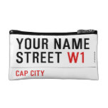 Your Name Street  Cosmetic Bag