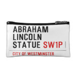 abraham lincoln statue  Cosmetic Bag