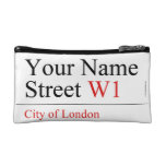 Your Name Street  Cosmetic Bag