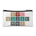Owl
 Square
 Press  Cosmetic Bag