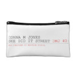 DoNNA M JONES  She DiD It Street  Cosmetic Bag