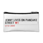 Jenny lives on pancake Street  Cosmetic Bag
