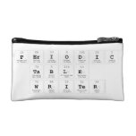 Periodic Table Writer  Cosmetic Bag