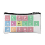 Happy
 Birthday
 Allison  Cosmetic Bag