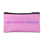 coral cresent  Cosmetic Bag