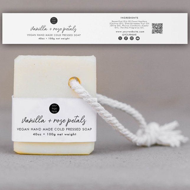 Cosmetic Bar Soap Band Logo Product Label Wrap (Cosmetic Bar Soap Band Logo Product Label Wrap)