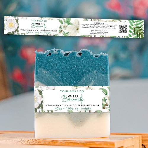 Cosmetic Bar Soap Band Product Label Wrap Floral