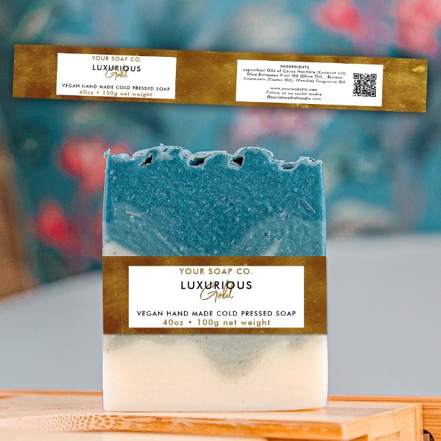 Cosmetic Bar Soap Band Product Label Wrap Gold (Creator Uploaded)