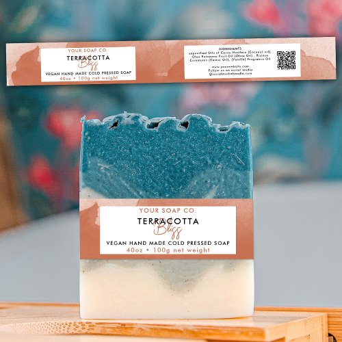 Cosmetic Bar Soap Band Product Label Wrap Orange