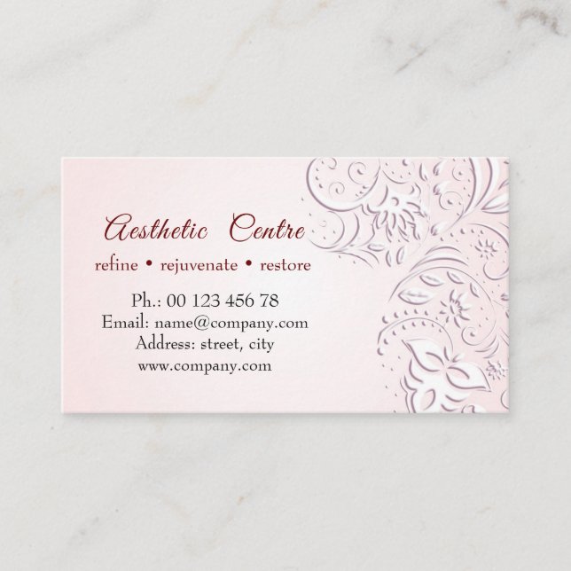 Cosmetic, beauty & make up center business card (Front)
