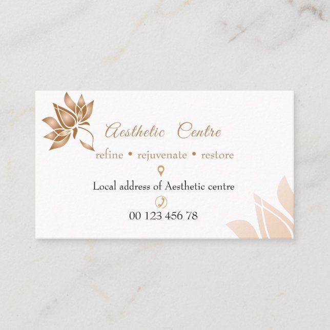 Cosmetic, beauty & make up center business card (Front)