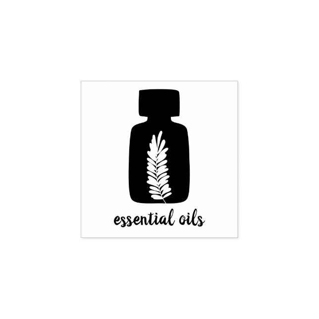 Cosmetic Bottle With Lavender Drawing Rubber Stamp (Imprint)
