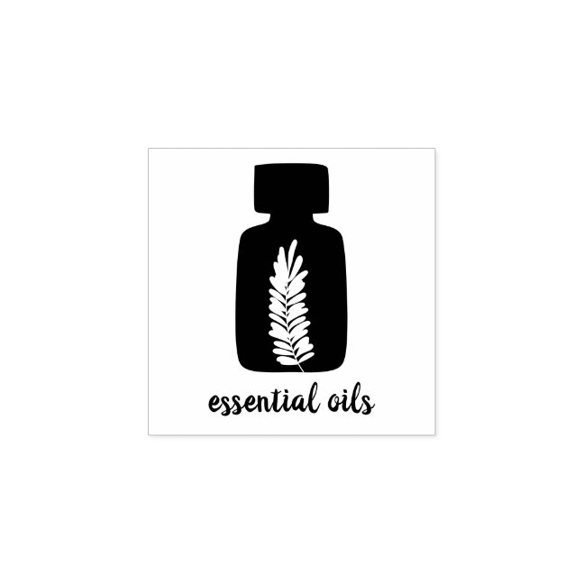 Cosmetic Bottle With Lavender Drawing Rubber Stamp