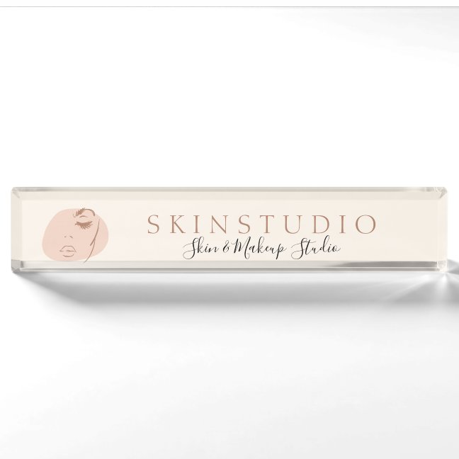 Cosmetic Clinic Reception Spa Front Desk Beauty Name Plate