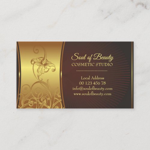 Cosmetic make up studio business card