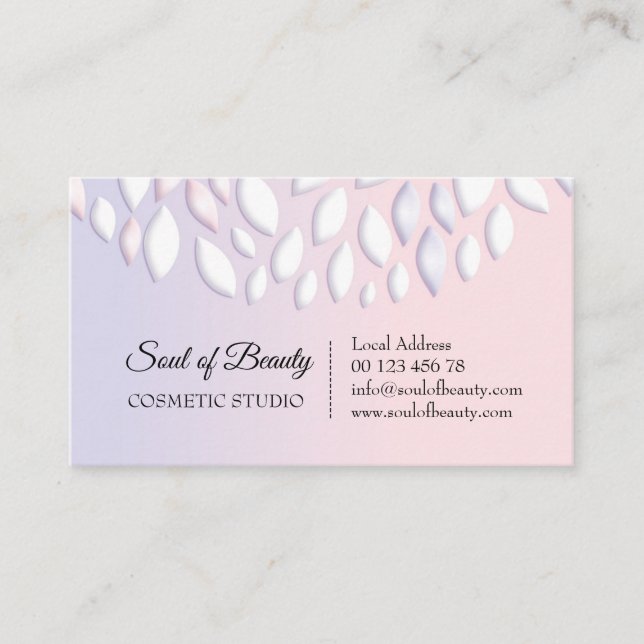 Cosmetic make up studio business card (Front)
