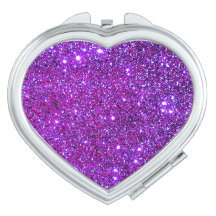 Cosmetic Mirror Hot Pink Sparkly Heart 4