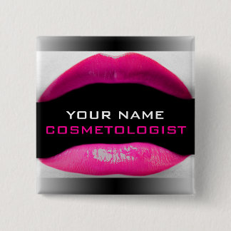 Cosmetic Name Badge Button