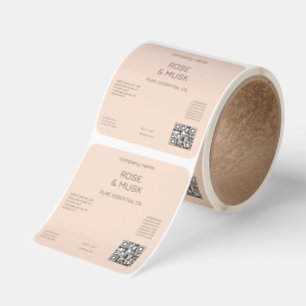 Cosmetic Oil Labels / Dropper bottle with Qrcode