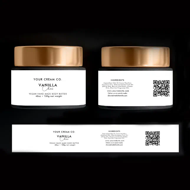 Cosmetic product sticker template skincare label zazzle