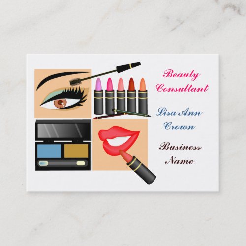 Cosmetic Sales Person Business Card