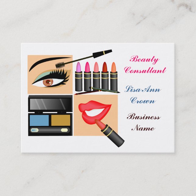 Cosmetic Sales Person Business Card (Front)