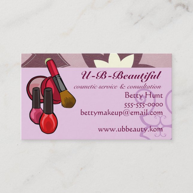 Cosmetic Services Business Card (Front)