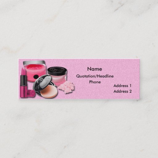 Customizable Cosmetic Store Health Beauty Skinny Business Card