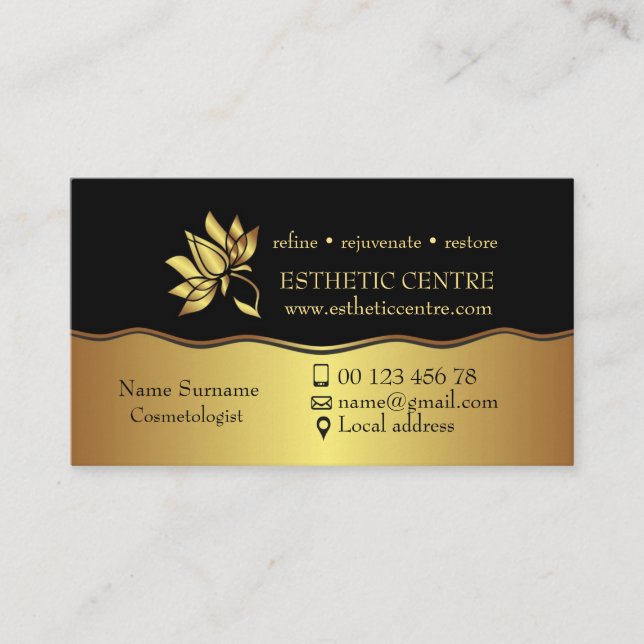 Cosmetic studio business card (Front)