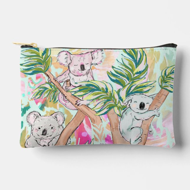Cosmetic & Travel Bag – Whimsical Koala (Front)