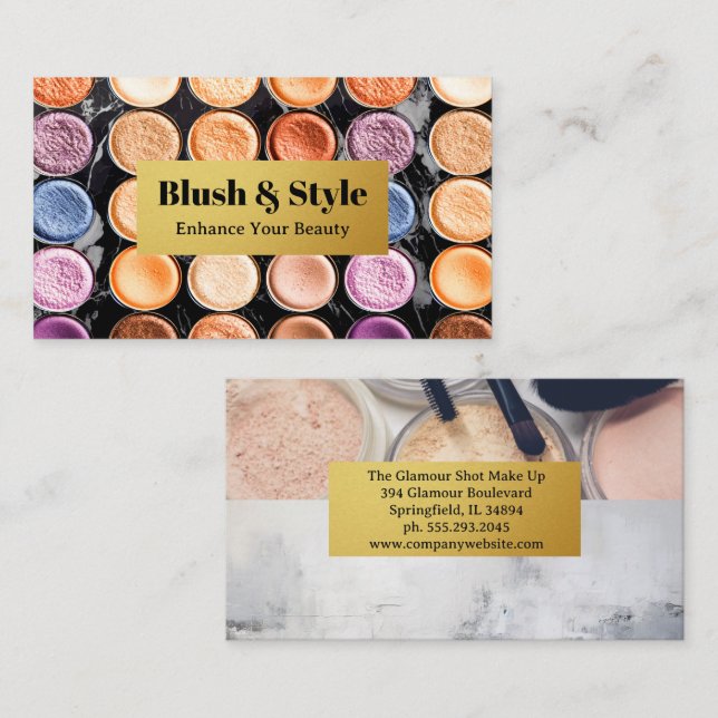 Cosmetics & Beauty Make Up Palette Business Card (Front/Back)