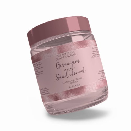 Cosmetics Bottle or Jar Label _ Pink Foil Border