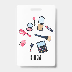 Cosmetics / make-up cartoon illustration badge