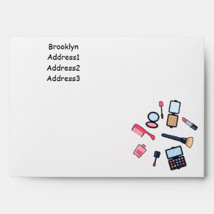 Cosmetics / make-up cartoon illustration envelope