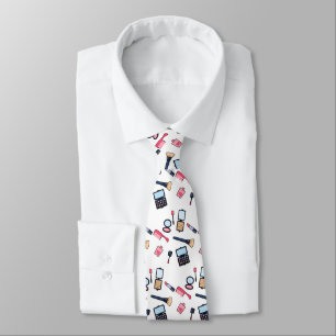 Cosmetics / make-up cartoon illustration neck tie