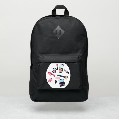 Cosmetics  make_up cartoon illustration port authority backpack