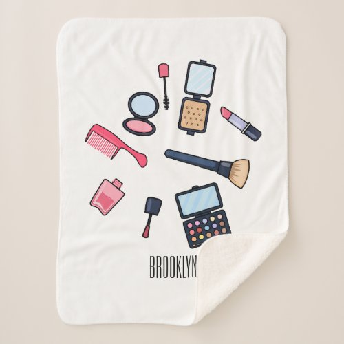 Cosmetics  make_up cartoon illustration sherpa blanket