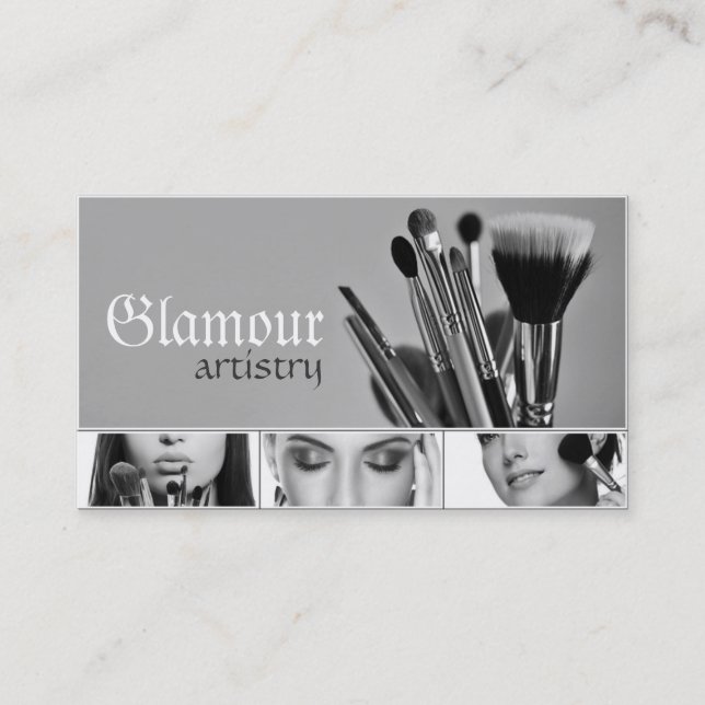 Cosmetics, Makeup Artist Business Card (Front)