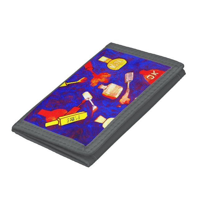 Cosmetics Nail Polish  Trifold Wallet (Bottom)