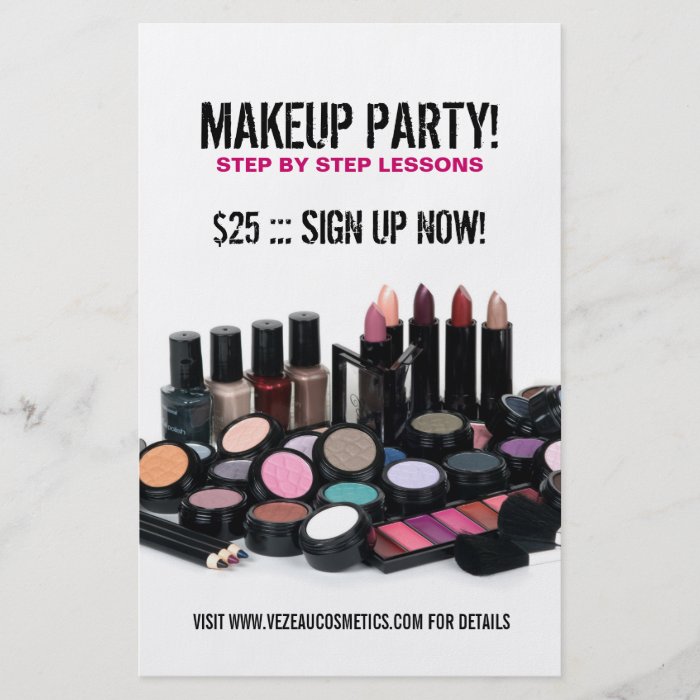 Cosmetics or Makeup Party Flyer