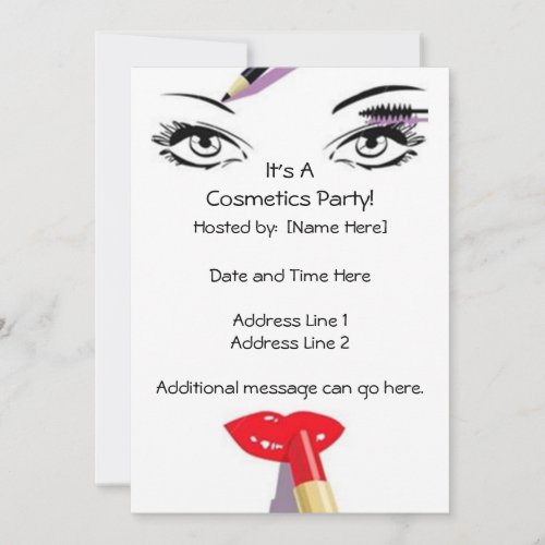 Cosmetics Party Invitations