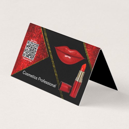 Cosmetics Professional  Folded  Business Card