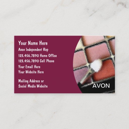 Customizable Cosmetics Rep Business Cards