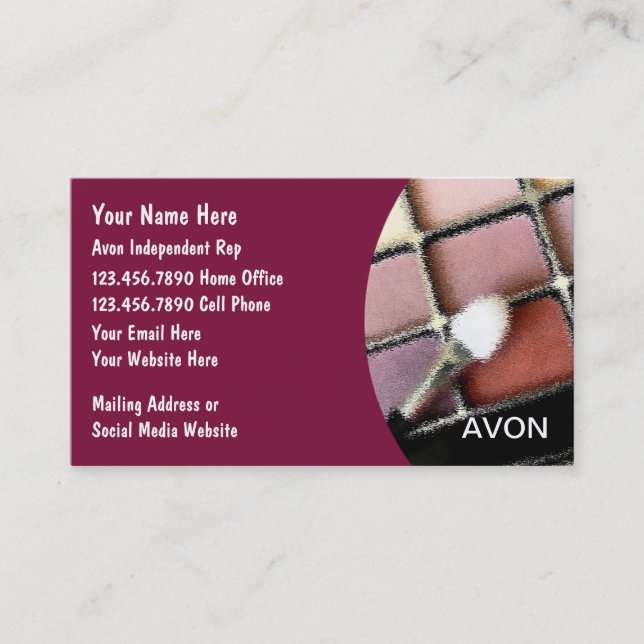 Cosmetics Rep Business Cards (Front)