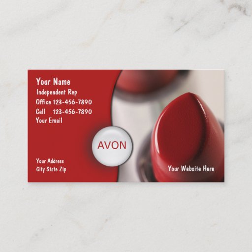 Customizable Cosmetics Rep Business Cards