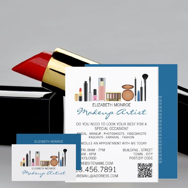 Cosmetics Selection, Makeup Artist Business Card (Creator Uploaded)