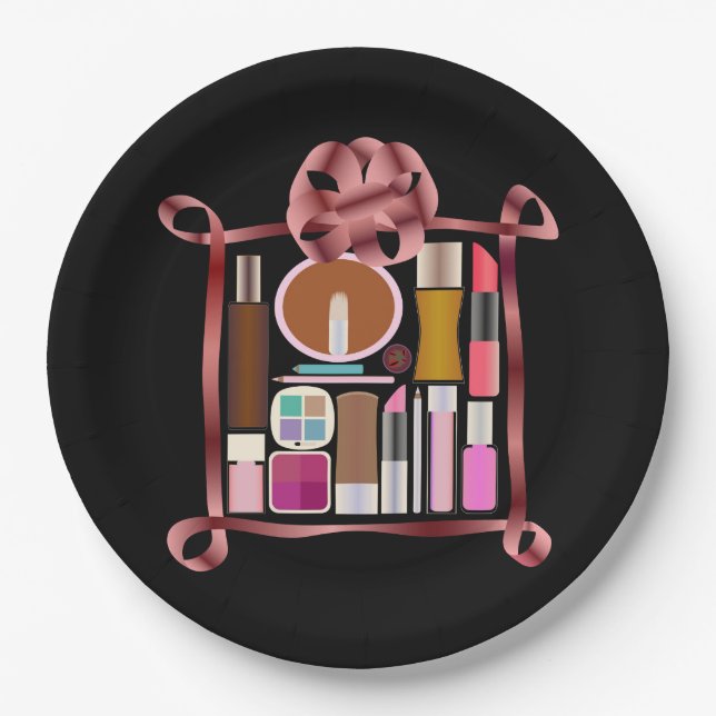 Cosmetics set paper plates (Front)