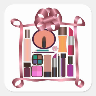 Cosmetics set square sticker